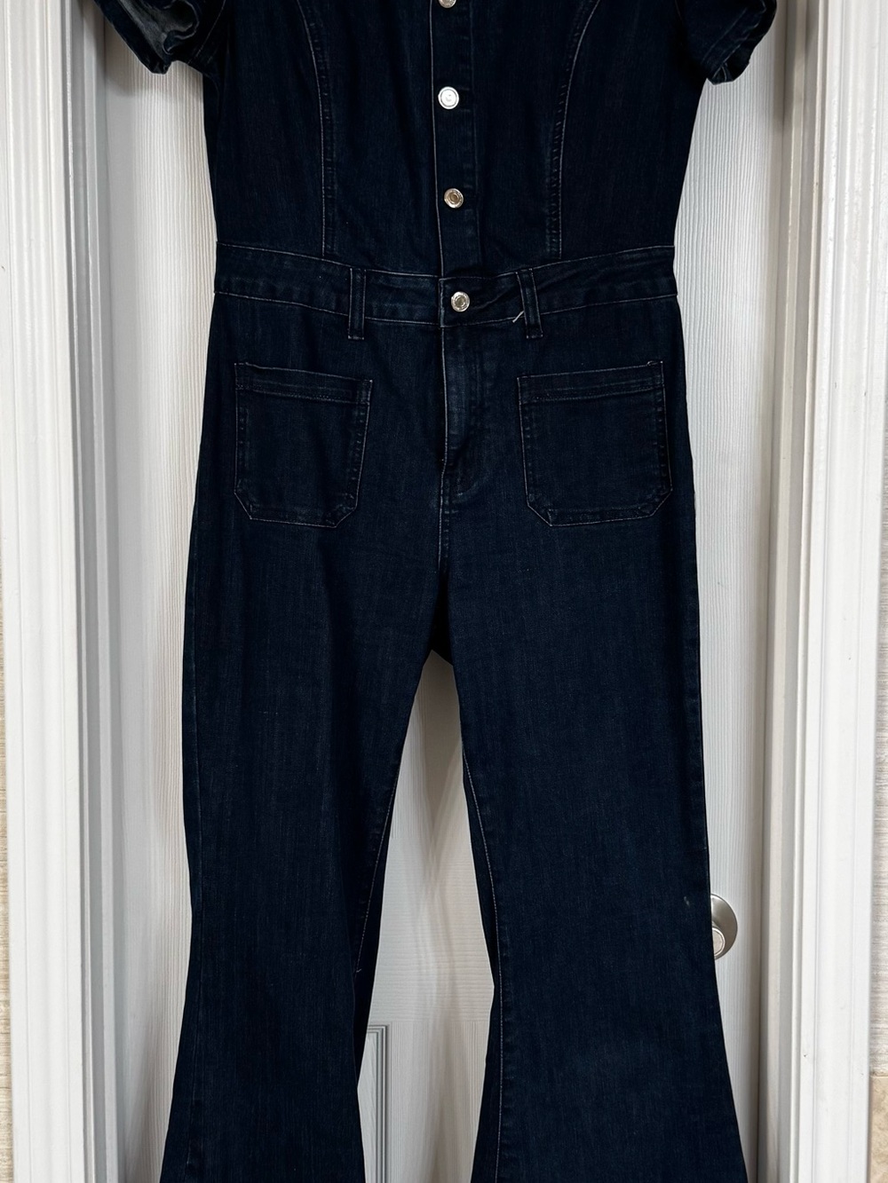 Dark Indigo women’s Denim Jumpsuit Jeans, tall length!!